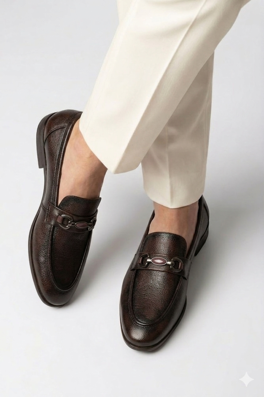 Don Carlos Men's Premium Textured Leather Loafers