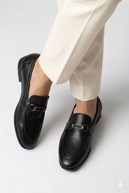 Classic Textured Horsebit Loafers