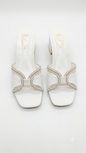 Pearl-Embellished Block Heel Mules