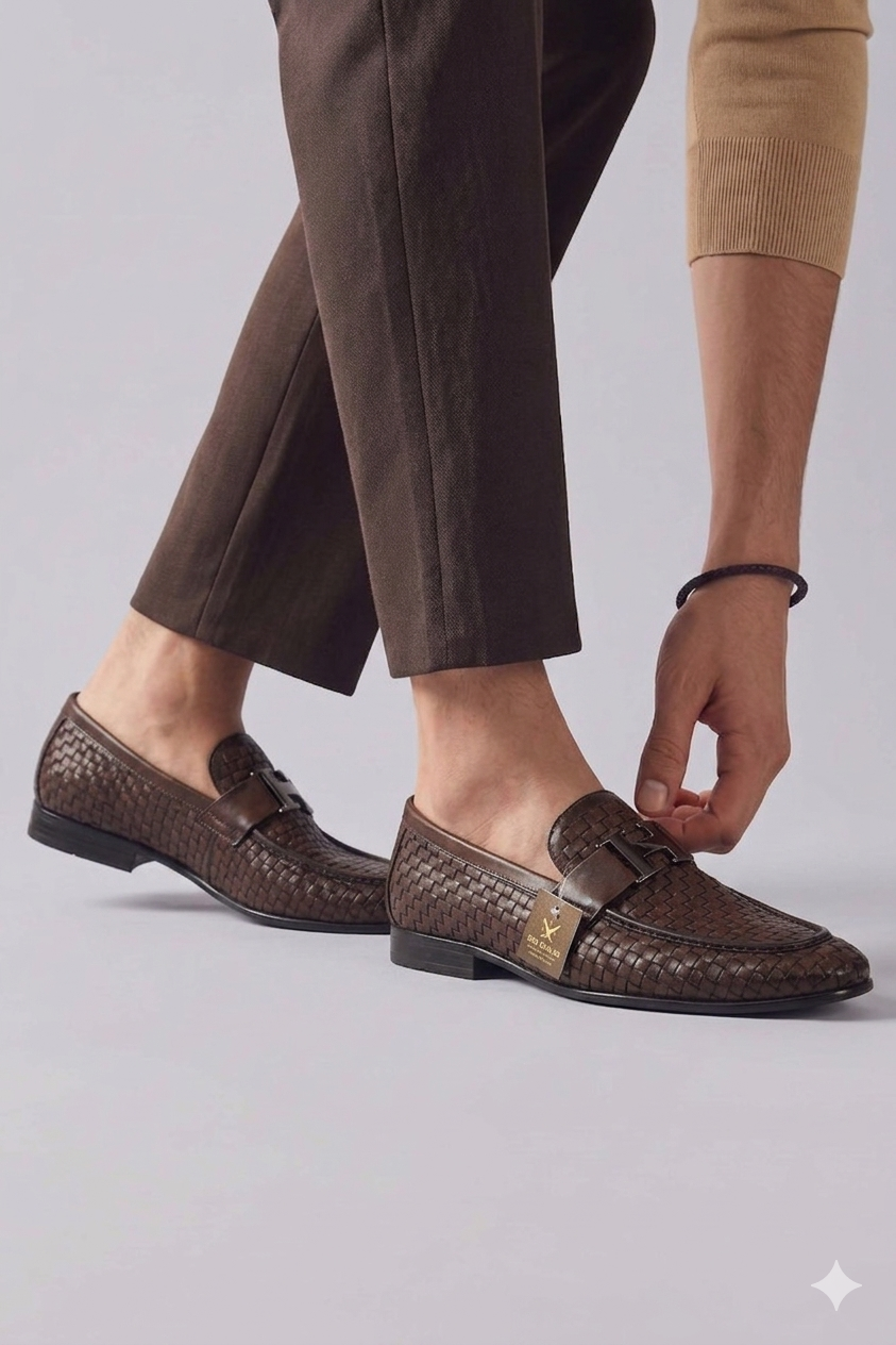 Don Carlos Woven Leather Loafers