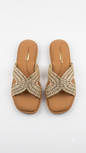 Woven Criss-Cross Slide Slippers