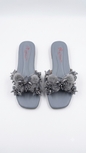 Elegance Embellished Faux-Fur Slide Slippers