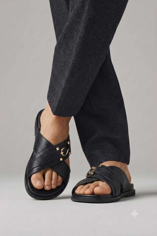 Urban Elite Crossover Leather Slippers
