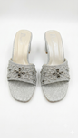 Embellished Shimmer Block Heel