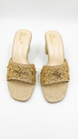 Embellished Shimmer Block Heel